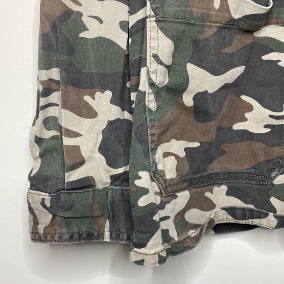 Sanctuary Tan Camo 4 Pocket Military Utility Cotton Blend Jacket Size Medium - Picture 7 of 15